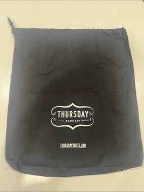 Thursday Boot Company Black Logo Drawstring Dust Bag